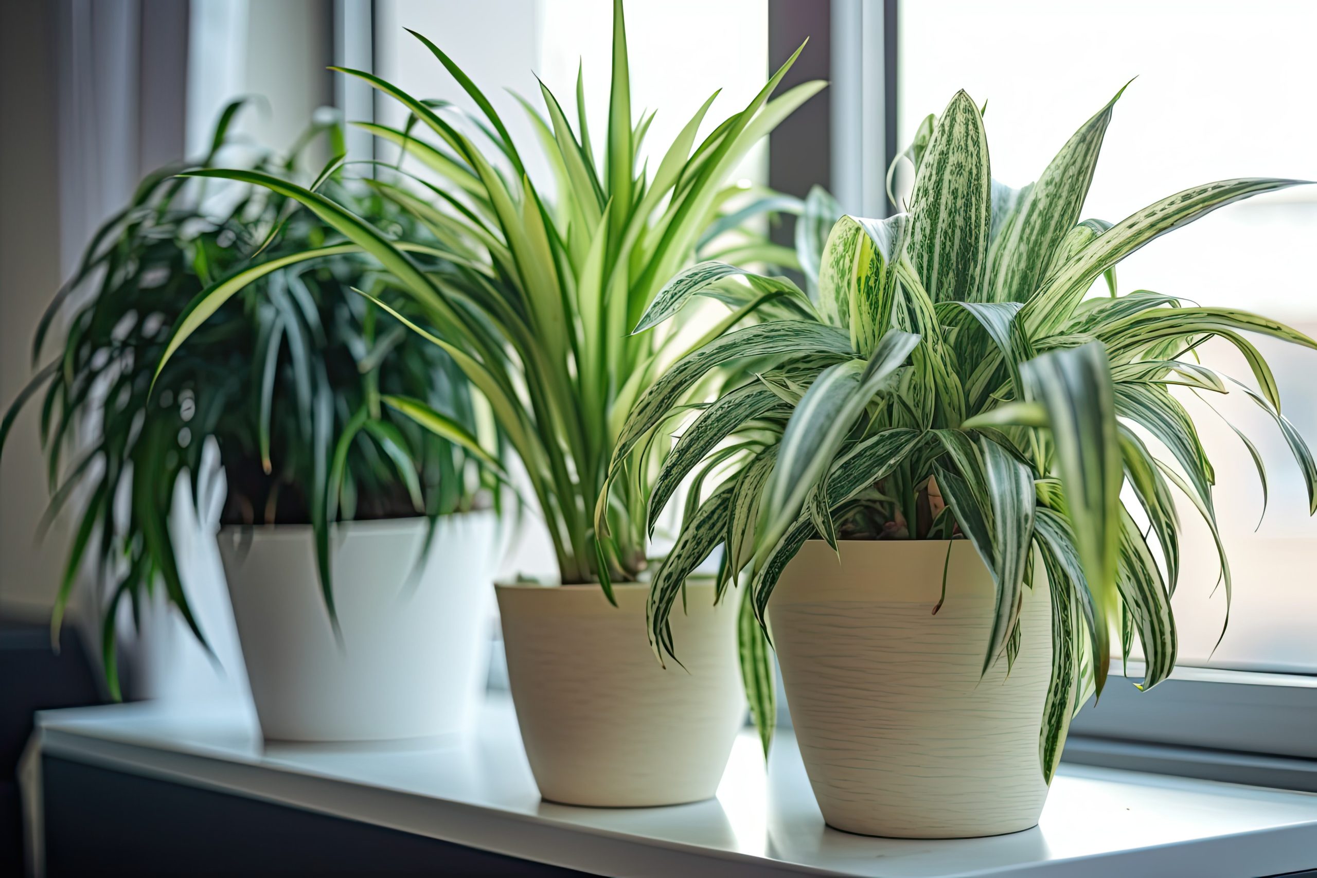 Air-purifying plants to improve home indoor air quality. Air-purifying houseplants, like spider plants and peace lilies, can help remove toxins from the air.